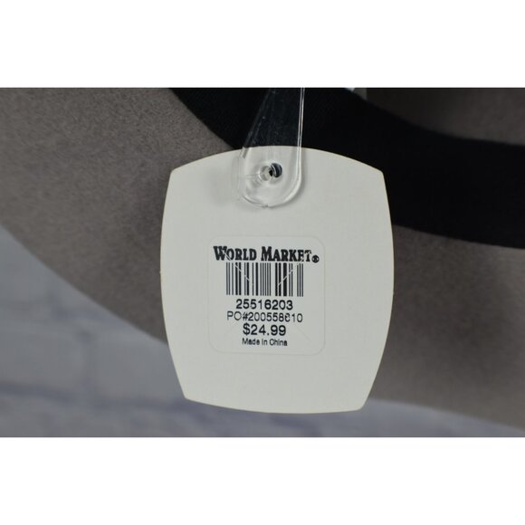 New World Market Wool Felt Fedora Hat Light Grey OS - Picture 7 of 7